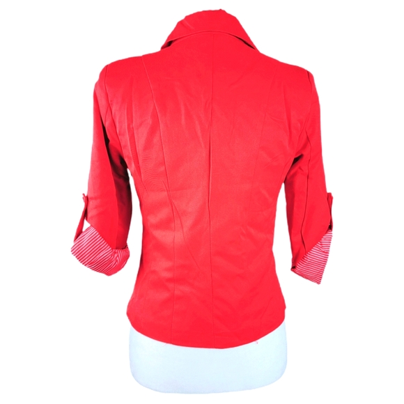 New Look 2 Button Blazer Roll Tab Sleeves Small - Picture 4 of 7